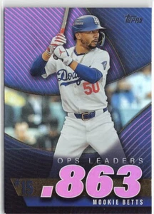 2025 Topps Series 2 OPS Leaders Pink Foil #OPS-15 Mookie Betts - Bild 1 von 2
