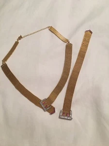 Heidi Daus Initial Crystal “E” Necklace & Bracelet Rare Unsigned - Picture 1 of 7