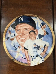 1992 The Hamilton Collection Mickey Mantle Autogrammplatte - Bild 1 von 2