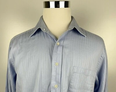 Camisa con botones azul manga larga Donald J Trump Collection para hombre talla 17 34/35 Foto 1 de 4