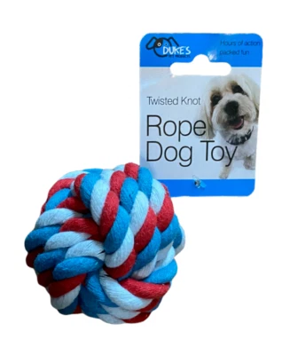 2x - Juguetes para masticar cuerda para perro con nudo retorcido para mascotas - Dos colores diferentes Foto 1 de 3