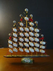 Sea Shell Art Sailboat Schooner Ship Nautical Decor 13" Tall Vintage 1960s - Picture 1 of 9
