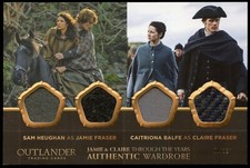 Cryptozoic Outlander Season 4 OVERSIZED DUAL QUAD Wardrobe Card OS04 #50/99