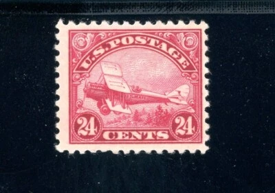 USAstamps Unused FVF US 1923 Airmail Plane Scott C6 OG MLH - Image 1 of 2