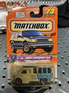 Matchbox - 2000 USA 1 - 100 B.P.- MB73 Chevy Transport Bus - Wht - NIP TH LOGO - Picture 1 of 10