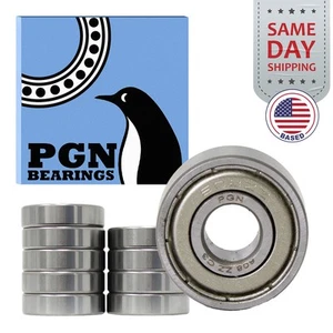 (10) 608-ZZ Premium Metal Shield Chrome Ball Bearing 8x22x7 Skateboard 608z - Picture 1 of 11