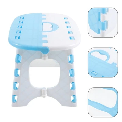  Kunststoff-Klapphocker für Badezimmer, kleine Bank, tragbarer Klapphocker – - Bild 1 von 4