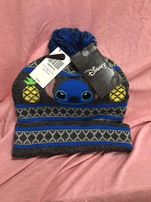 Disney Stitch BEANIE KIDS 蓝色和灰色 — 第 1/2 张图片