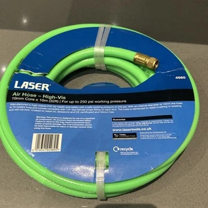 Laser Air Hose high-vis - 10mm core - 10m 1/4 bps female fitting each end. - Picture 1 of 5