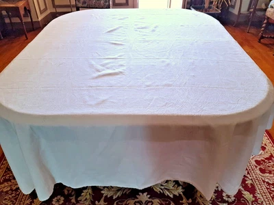 Nappe début XXe en coton damassé   - 220 cm x 160 cm - Photo 1/4