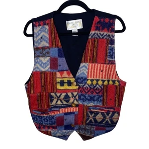 Union Khaki Vintage Wollmischung Perlen gemustert Weste Weste - Bild 1 von 5