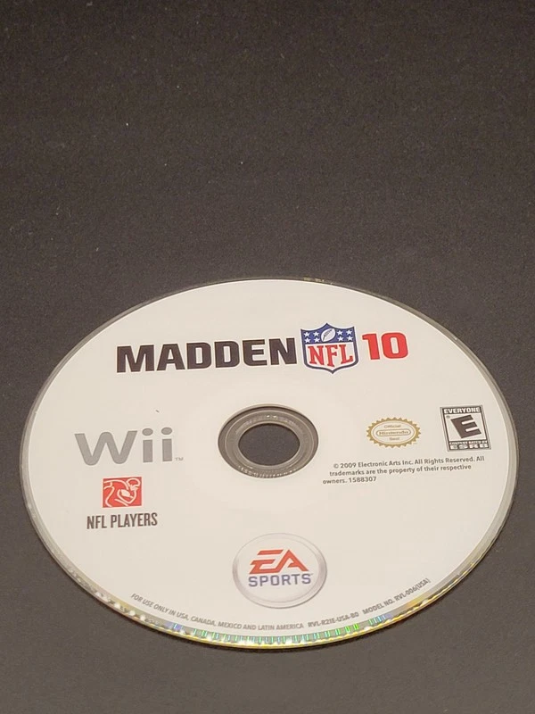 Madden NFL 10 - Nintendo Wii - Authentic - Disc Only - NTSC/US - Image 1 of 1
