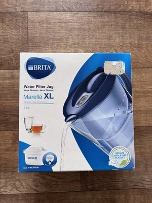 BRITA Marella XL 3.5L Blue Water Filter Table Jug with 1 MAXTRA+ Plus Cartridge - Image 1 of 3