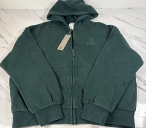 Peso Raws Heavy Green Zip Up Hoodie Size Large - Picture 1 of 13