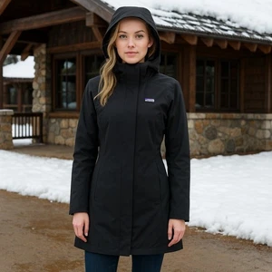 Patagonia Tres Parka 3-1 schwarz Damen Jacke Kapuze lang SHELL ONLY wasserdicht S - Bild 1 von 10