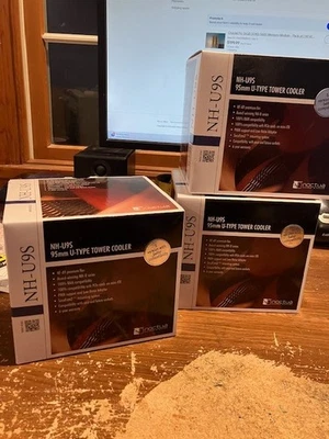 NH-U9S, Premium CPU Cooler with NF-A9 92mm Fan (Brown) NEW IN BOX - Image 1 of 3