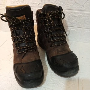 DEWALT HADLEY SIZE 9 UK BROWN WATERPROOF STEEL TOE CAP SAFETY BOOTS VGC - Picture 1 of 7