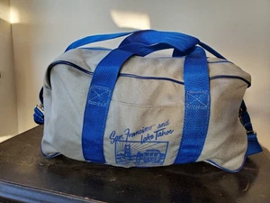 Bolso de Viaje Gimnasio De Colección San Francisco Lake Tahoe Godfrey Company Gris Lona - Imagen 1 de 8