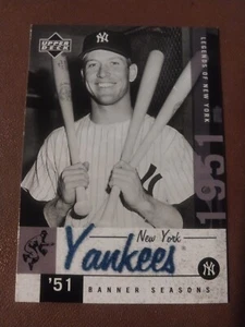 2001 MICKEY MANTLE UPPER DECK LEGENDS OF NEW YORK BASEBALL CARD #144 YANKEES - Picture 1 of 2