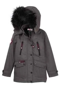 CANADA WEATHER GEAR Gray Long Softshell Jacket Girl 7/8 NWT $120 - Picture 1 of 9