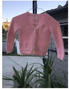 Sweater for baby girl, pink, knit, ages 0-2 years old - Picture 1 of 2