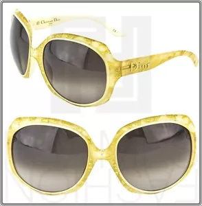 Gafas de sol CHRISTIAN DIOR hoja de oro brillante 1G gran tamaño marfil BRILLANTESSY1 degradado - Imagen 1 de 9