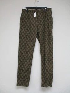 Banana Republic Pants Mens 32 Brown Geometric Preppy Slim Fit Lyocell 32x32 - Picture 1 of 12