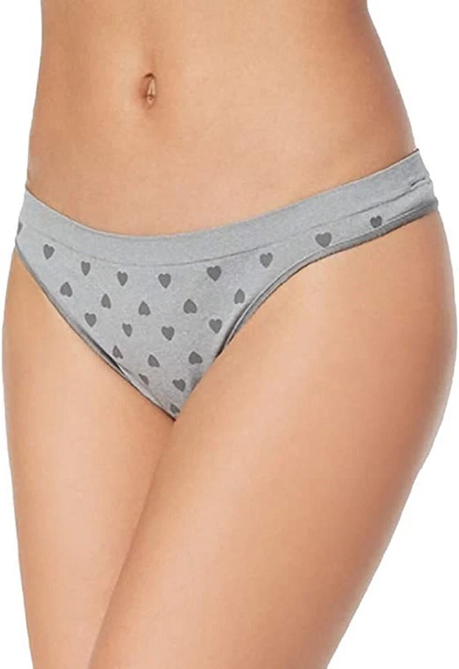Tanga para mujer Jenni by Jennifer Moore sin costuras grises corazones S - nueva sin etiquetas Foto 1 de 1