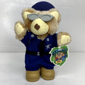 Oso de peluche Jedgar 1988 Furskins Police, peluche de 7" con etiqueta animal de peluche - Imagen 1 de 7