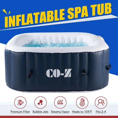 Bañera inflable spa CO-Z para 4 personas con chorros de burbujas sauna interior exterior Foto 1 de 4