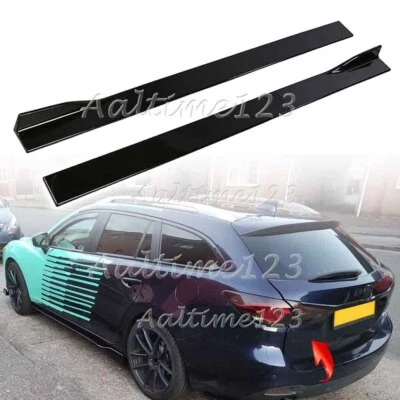 For Mazda 3 6 2004-2021 Gloss Side Skirt Extension Lip Rocker Splitter Spoiler - Изображение 1 из 4