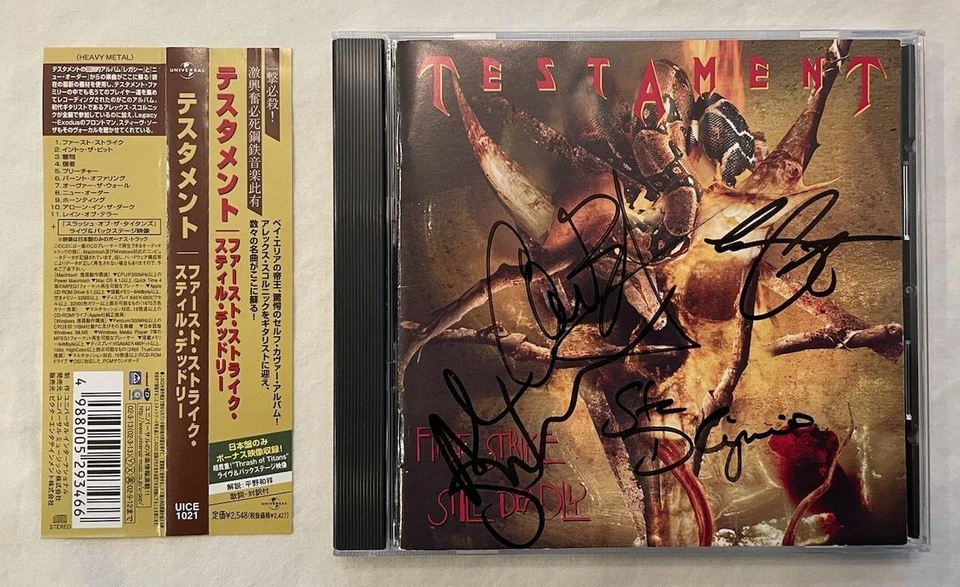 Testament - First Strike Still Deadly (Japan CD w/OBI) Signed by 4 band members Foto 1 de 4