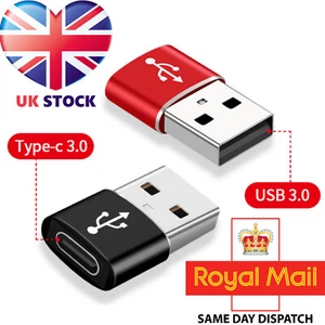 Metal USB to Type-C Adapter 3.0 USB-C 3.1 Data Converter - Picture 1 of 11
