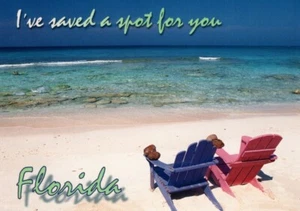 Postal de Florida - He guardado un lugar para ti - Lote de 2 - Imagen 1 de 2