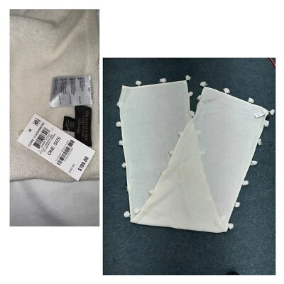 Cachecol/xale/envoltório Charter Club luxo creme cashmere 80”x 20” tamanho GG tamanho US$ 199 novo com etiquetas - Imagem 1 de 4