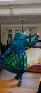 pixie hooded silk coat dress - Picture 1 of 7