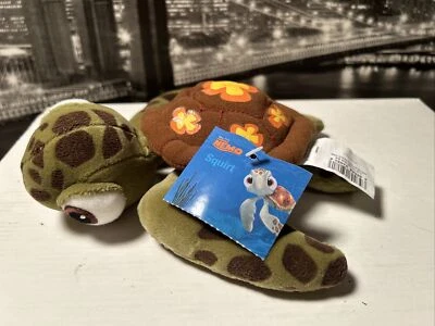 Disney Store 8" Buscando a Nemo ~ Squirt ~ Peluche La Tortuga De Colección 2003 NUEVO Foto 1 de 4