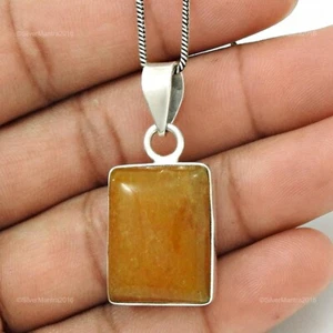 Amortiguador Aventurina Piedras 925 Plata de Ley Esposa Cumpleaños Colgante Joya - Imagen 1 de 8