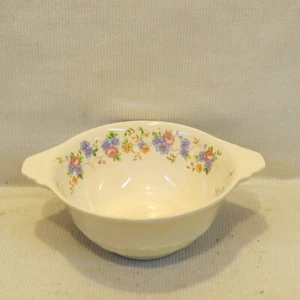 RARE! Vintage 1930s Homer Laughlin Coronet Lug Soup Cereal Bowl Chintz Flowers - Picture 1 of 10