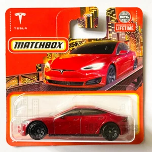 Tesla Modelo S Rojo Matchbox Modelo Escala 1/64 Coche de Juguete Nuevo Sin Abrir - Imagen 1 de 3