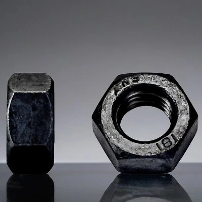 Sechskantmuttern DIN 934 Kl. 8 Stahl blank schwarz M8 - M30 Feingewinde - Bild 1 von 4