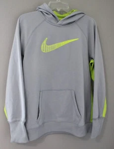 NIKE THERMA-FIT BOY'S JUNIOR GRAY LONG SLEEVE HOODED JACKET SZ XL - Picture 1 of 2
