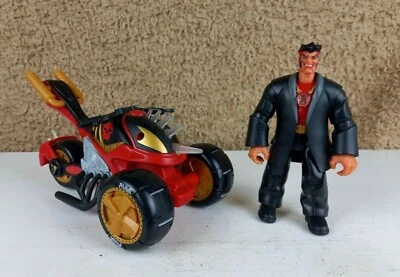 Rare ATOM Action Man MEGA PAINE Figure & STREET SHREDDER Vehicle Hasbro 2005 - Imagem 1 de 4