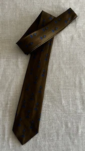 vintage 60s necktie skinny 2 1/2" ALL  SILK  AYRES' MEN'S STORE  nos deadstock - Picture 1 of 5