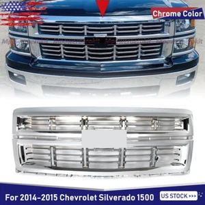 For 2014-2015 Chevrolet Silverado 1500 Z71 Style Chrome Front Bumper Grille ABS - Picture 1 of 11