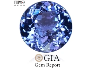 GIA Certified 2.20 Carat Gorgeous Natural Tanzanite 8.1mm Round - Picture 1 of 12