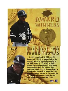 (100) Card Lot 1994 Fleer Ultra Award Winners Frank Thomas Insert Card #19 Mint - Picture 1 of 1