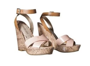 NEW Womens Wedge Sandal with Ankle Strap Coral Size 10 Sam & Libby Kelly  - Picture 1 of 1