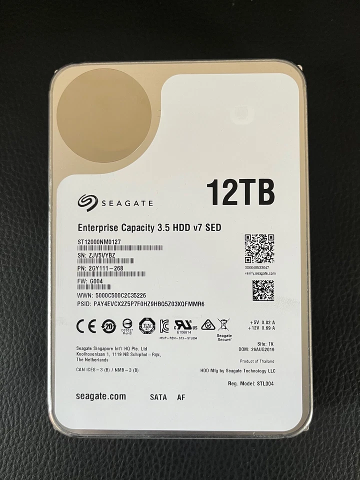 12TB Seagate ST12000NM0127 3.5" Enterprise SATA III - 6GB/s 7200rpm 512e SATA