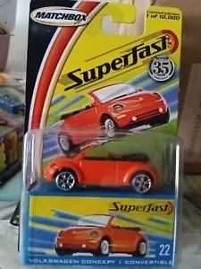 2004- Matchbox Super fast 1/10,000 ( VW Concept 1 Convertible #22 ( 35 Yrs... - Picture 1 of 4